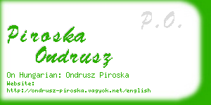 piroska ondrusz business card